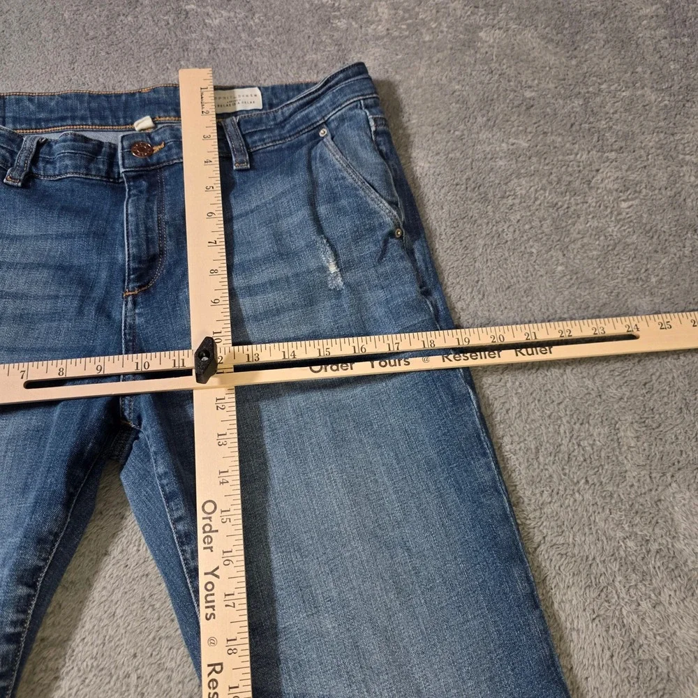 Esprit‎ Mens W31 Relaxed Fit Jeans Blue Distressed Medium Wash Straight Leg
